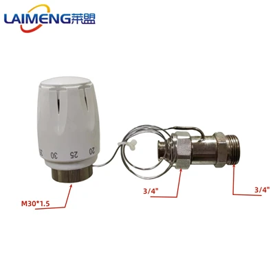Tête thermostatique avec capteur de débit à distance